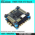 Hot Sales SoloGood F405 55A Stack ICM42688P F405 Flight Controller BLHELI_S 55A 4in1 ESC 30.5X30.5mm 2-6S RC Racing Drones